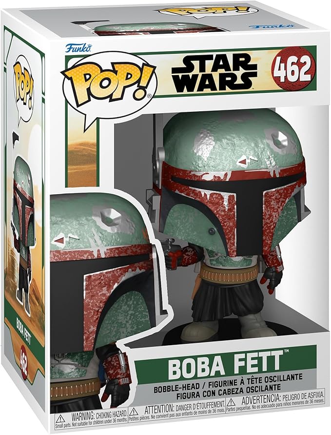 Funko Pop! Boba Fett T-shirt and Boba Fett Pop! #462 Figure Set