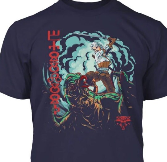 Witcher 3 Ciri Slaying the Basilisk T-shirt